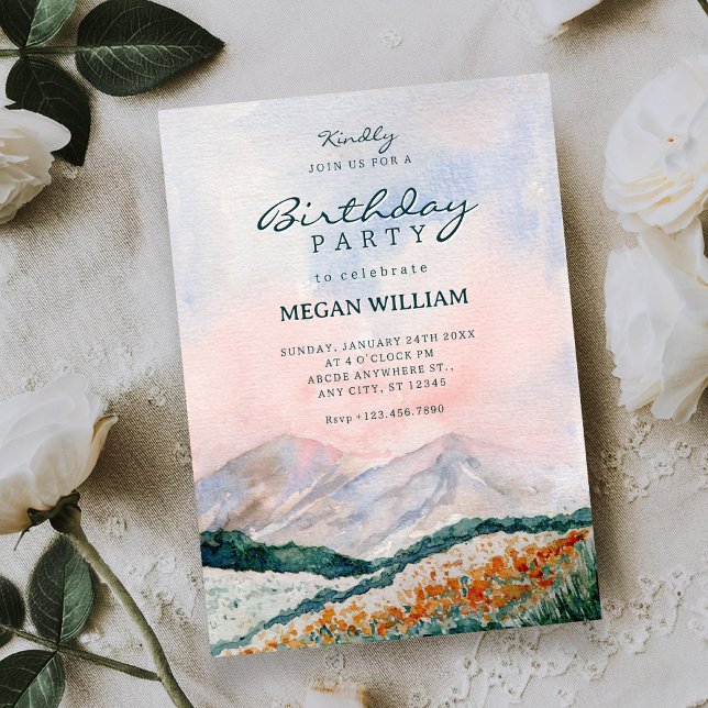 Watercolor landscape nature  invitation (Creator Uploaded)