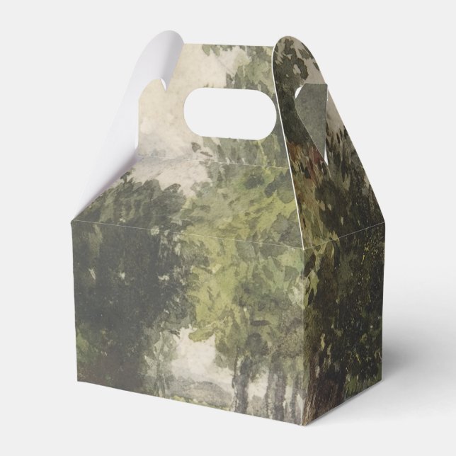 Watercolor Landscape of Path - Constant Troyon Favour Box (Front Side)