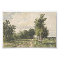 Watercolor Landscape of Path - Constant Troyon