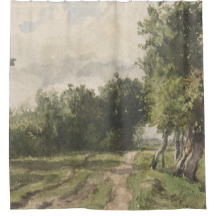 Watercolor Landscape of Path - Constant Troyon Shower Curtain