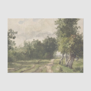 Watercolor Landscape of Path - Constant Troyon Tissue Paper
