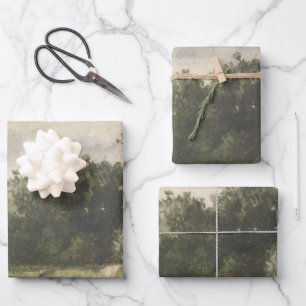 Watercolor Landscape of Path - Constant Troyon Wrapping Paper Sheet