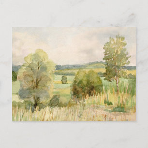 Watercolor Landscape Postcard