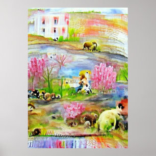 Watercolor Landscape  Poster