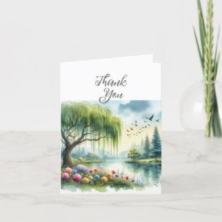 Watercolor Landscape Thank You Card