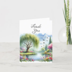 Watercolor Landscape Thank You Card