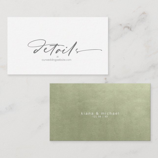 Watercolor Landscape Website Sage Green ID786 Enclosure Card (Front/Back)