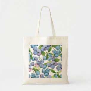 Watercolor Large Blueberry Tote Bag