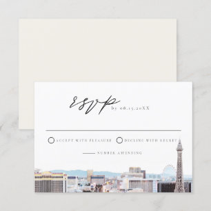 Watercolor Las Vegas Strip RSVP Card