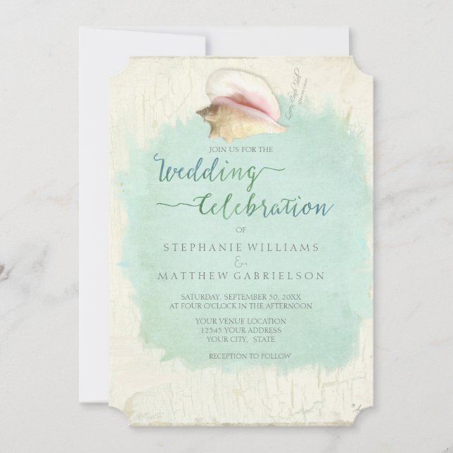 Watercolor Laurel Eucalyptus Leaf Foliage Wreath Invitation (Front)