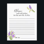 Watercolor Lavender and Green Florals Advice Card<br><div class="desc">Soft watercolor lavender and green florals. Personalise our gorgeous stationery with your event details easily and quickly,  simply press the customise it button. Coordinating backside is included. Matching items to complete your event collection are available in our Zazzle store!</div>