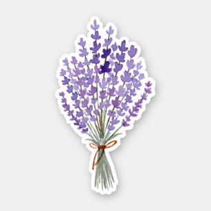 Watercolor Lavender Bouquet 