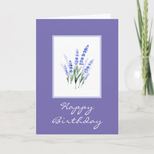 Watercolor Lavender Bouquet Card