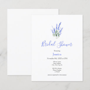 Watercolor Lavender Bouquet Invitation
