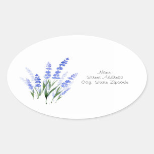 Watercolor Lavender Bouquet Labels
