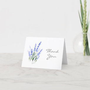 Watercolor Lavender Bouquet Thank You Card