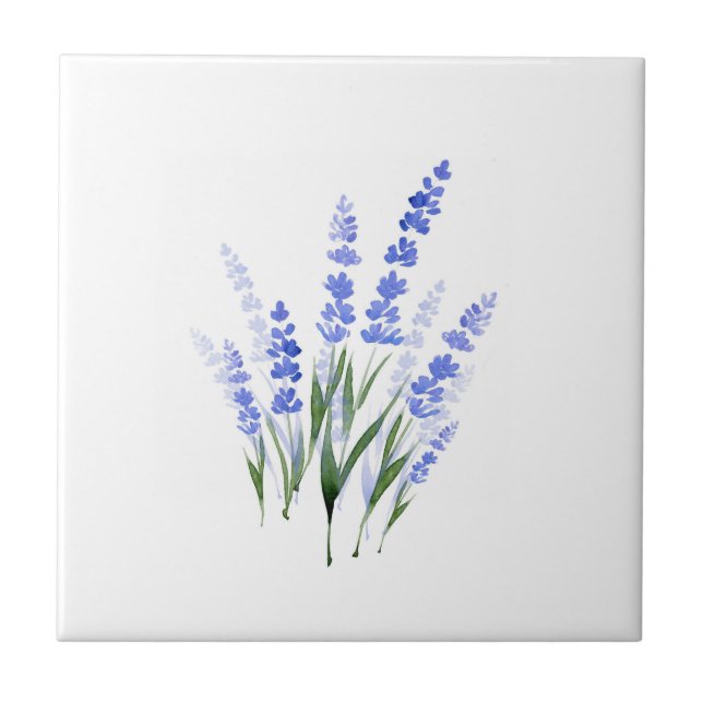 Watercolor Lavender Bouquet  Tile (Front)