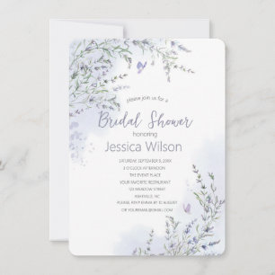 Watercolor Lavender  Bridal Shower Invitation