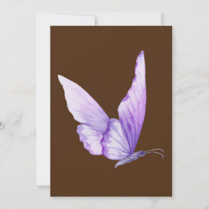 Watercolor Lavender Butterfly wedding Invitation