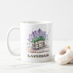 Watercolor Lavender  Coffee Mug