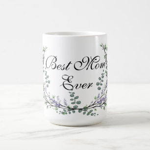 Watercolor Lavender Eucalyptus best mum ever Coffee Mug