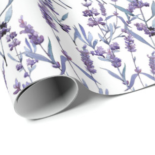 watercolor lavender floral background wrapping paper