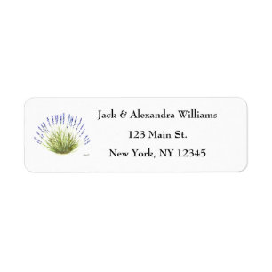 Watercolor Lavender Floral Herb Return Address