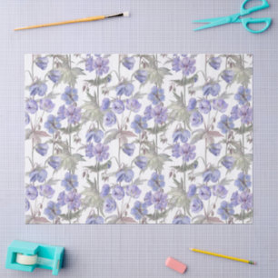 Watercolor Lavender Floral Tissue Paper