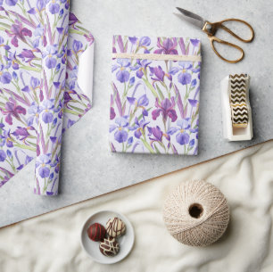 Watercolor Lavender Floral Wrapping Paper