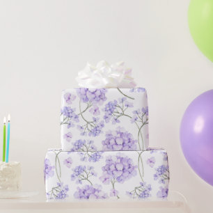 Watercolor Lavender Floral Wrapping Paper