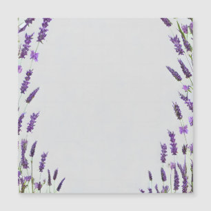 Watercolor Lavender Flower Frame Design Magnetic Invitation