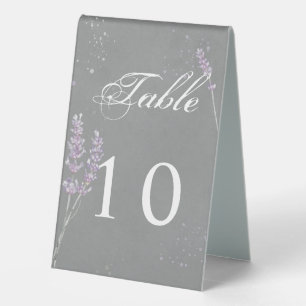 watercolor Lavender flowers on grey