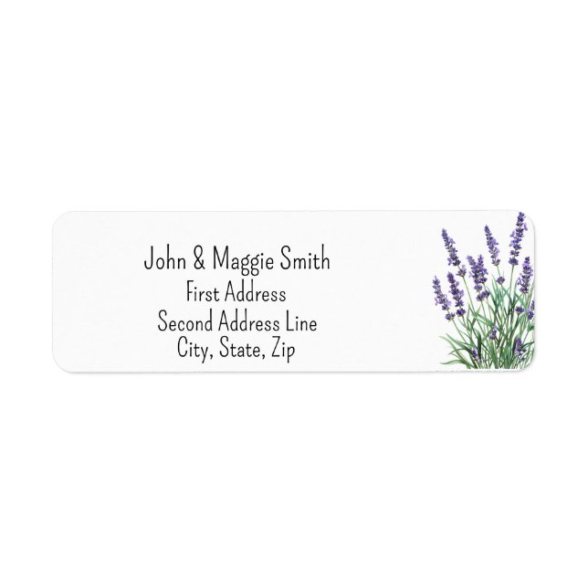 Watercolor Lavender Garden Flower Art (Front)