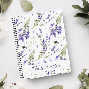  Watercolor Lavender Garden  Notebook