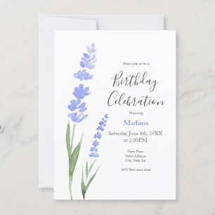 Watercolor Lavender Invitation