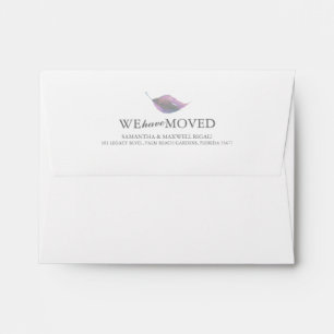 Watercolor Lavender Leaves Return Address Envelope