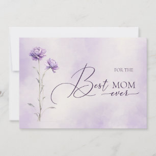 Watercolor Lavender Meadow Wildflower Mothers Day  Holiday Card