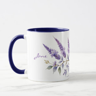 Watercolor lavender  mug