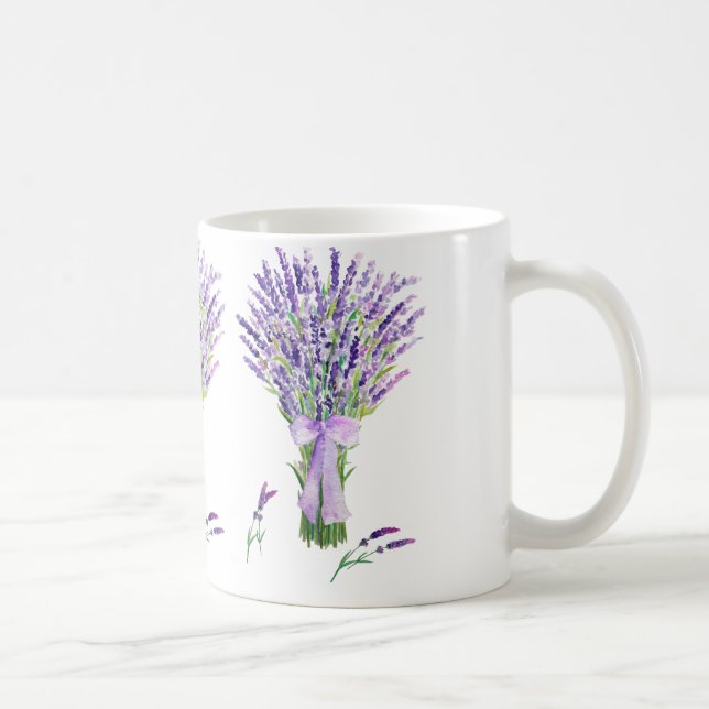 Watercolor lavender Mug (Right)