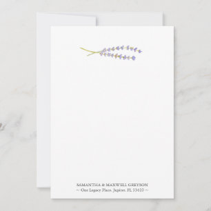 Watercolor Lavender Personalised Notecards