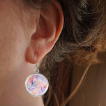 Watercolor Lavender Pink Pastel Swirly Spring Earrings<br><div class="desc">Bring your jewellery collection to life with this watercolor art swirly seamless pattern in lavender and pink shades.</div>