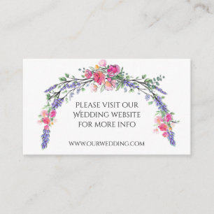 Watercolor Lavender Pink Wild Rose and Eucalyptus Enclosure Card