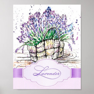 Watercolor Lavender Poster