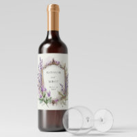 Watercolor Lavender Regal Monogram Wedding