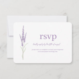 Watercolor Lavender RSVP Wedding Site Card