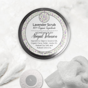 Watercolor Lavender Scrub/Body Butter Label