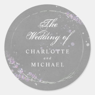 Watercolor Lavender Wedding Envelope Seal