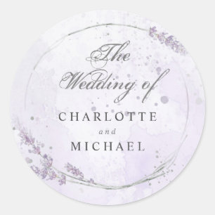 Watercolor Lavender Wedding Envelope Seal