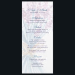 Watercolor Lavender Wedding Menu Card<br><div class="desc">Watercolor lavender bridal bouquet.</div>