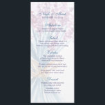 Watercolor Lavender Wedding Menu Card<br><div class="desc">Watercolor lavender bridal bouquet.</div>